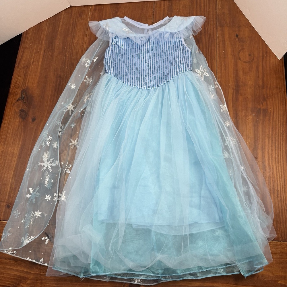Elsa Costume Dress With Braid Size 10 Halloween Princess Cosplay Frozen Disney